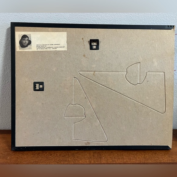 Eskimo Artist Henri Napartuk set of original drawings 11.5” x 8” framed - Picture 7 of 7